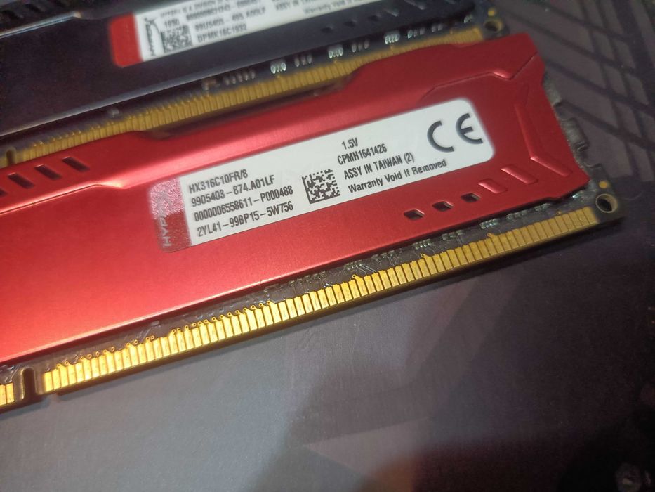 Pamięć RAM DDR3 FURY HYPERX {16gb w dwóch kościach)