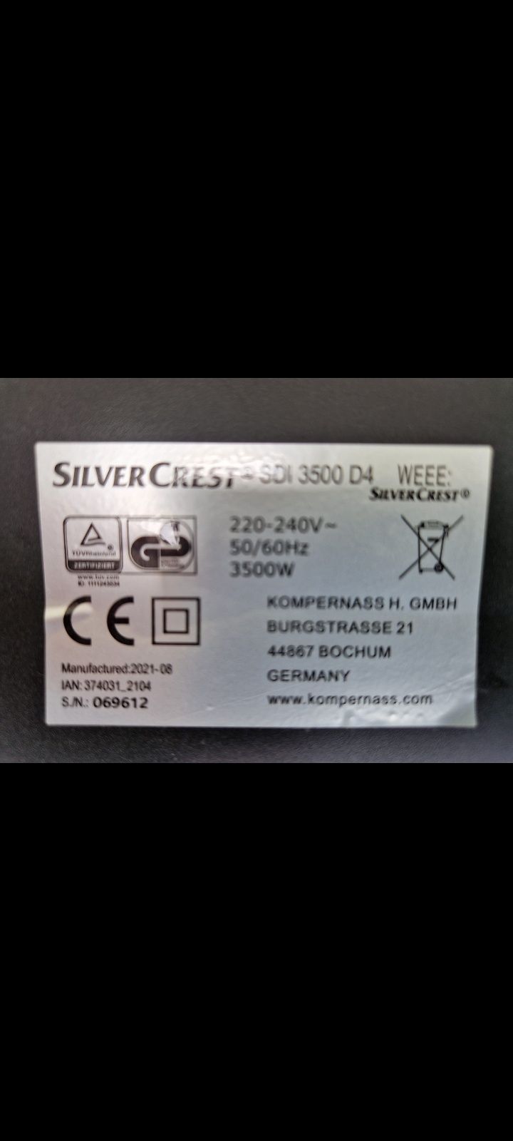 Płyta indukcyjna Silver Crest jak nowa