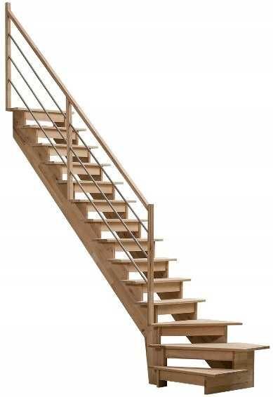 Schody zębinowe zabiegowe buk/ inox