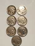 Moedas 5 Cents Cabeça Índio 1929, 1930, 1934 e 1936 EUA