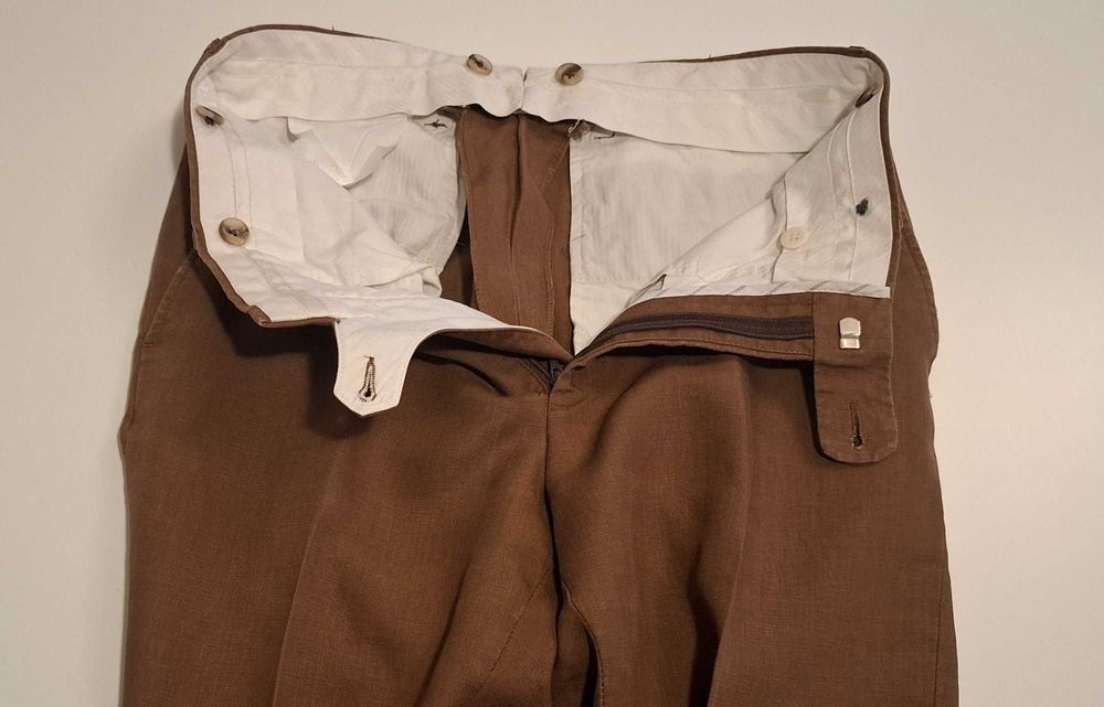 Garnitur Suitsupply r. 46 – Irlandzki Len Spence Bryson (Half Canvas)