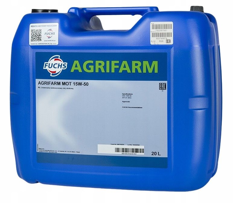 Olej Silnikowy Fuchs Agrifarm Mot 15W50 - 20 Litrów