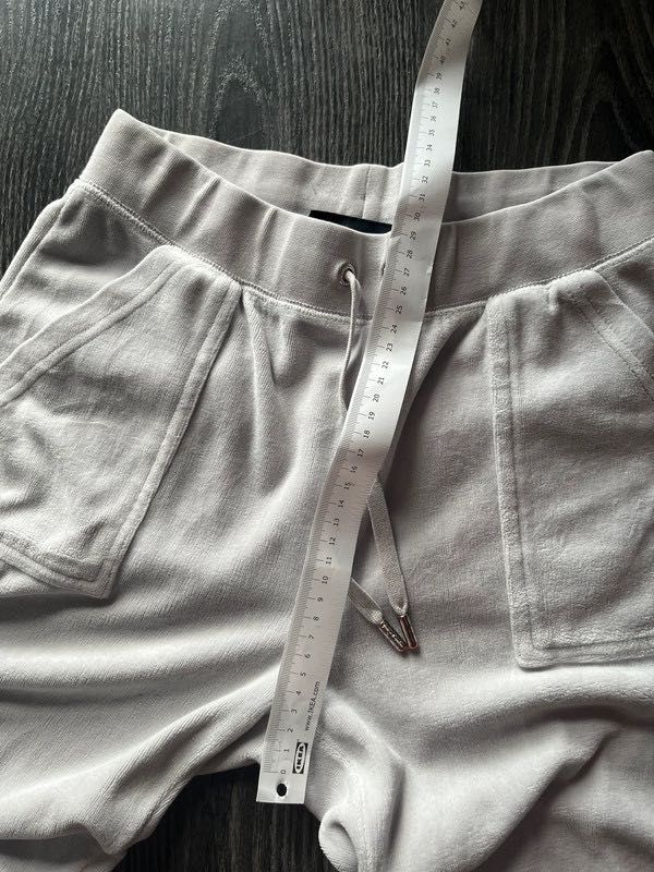 Juicy Couture szare dresy spodnie dresowe z ozdobnymi kieszeniami