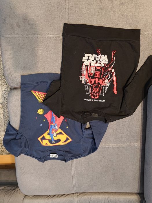 2pak bluz na długi rękaw, Superman i Star Wars, zestaw rozmiar 134