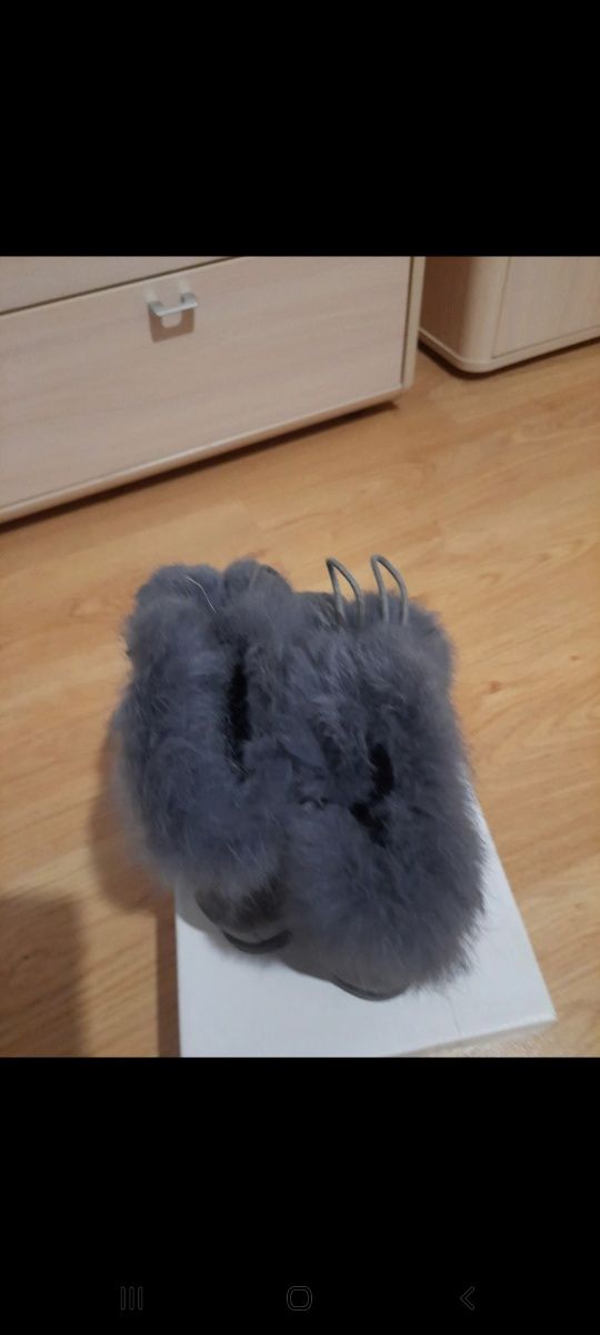 Buty zimowe na koturnie 38