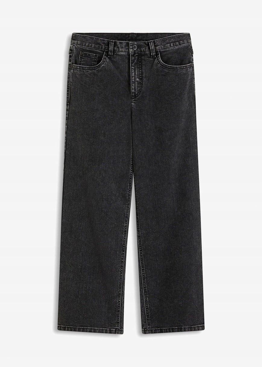 B.P.C jeansy 7/8 czarne szerokie ^46
