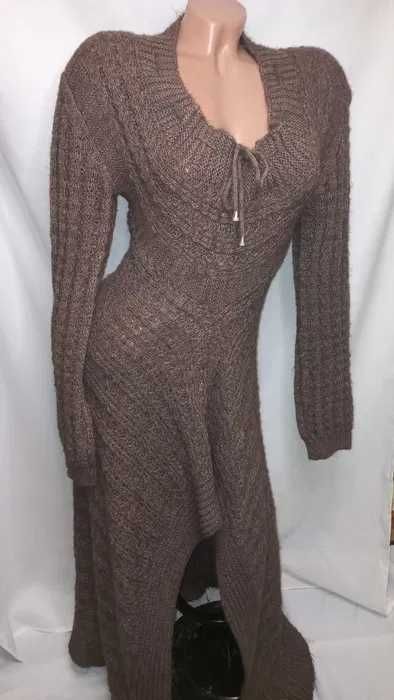 Плаття тепле в'язане довге 48-52 розмір