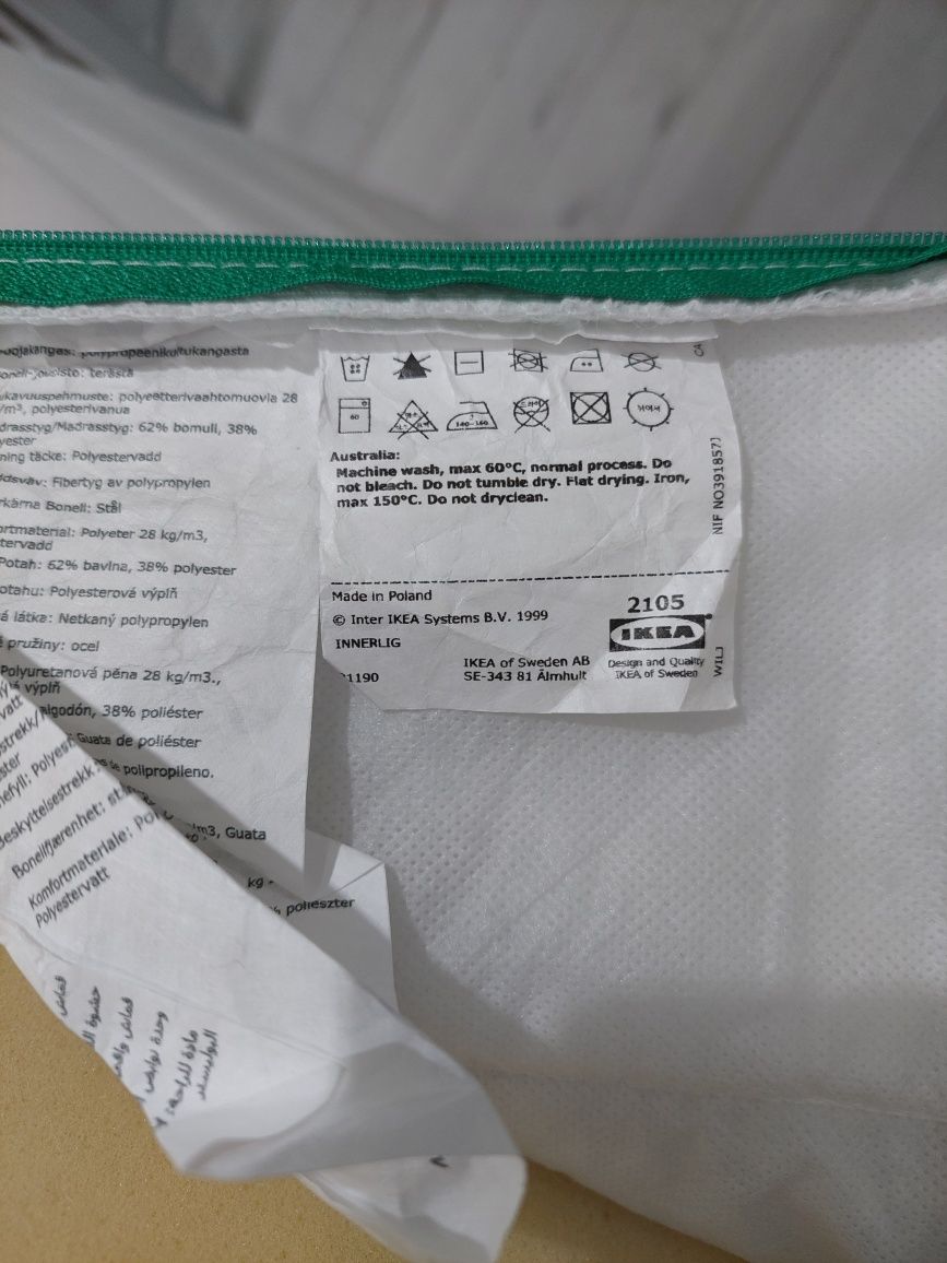 Materac sprężynowy IKEA innerling 80x200