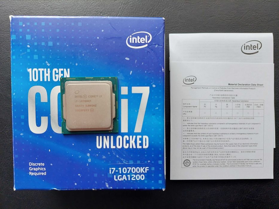 Procesor cpu Intel i7 10700KF 8x 3.8GHz socket 1200