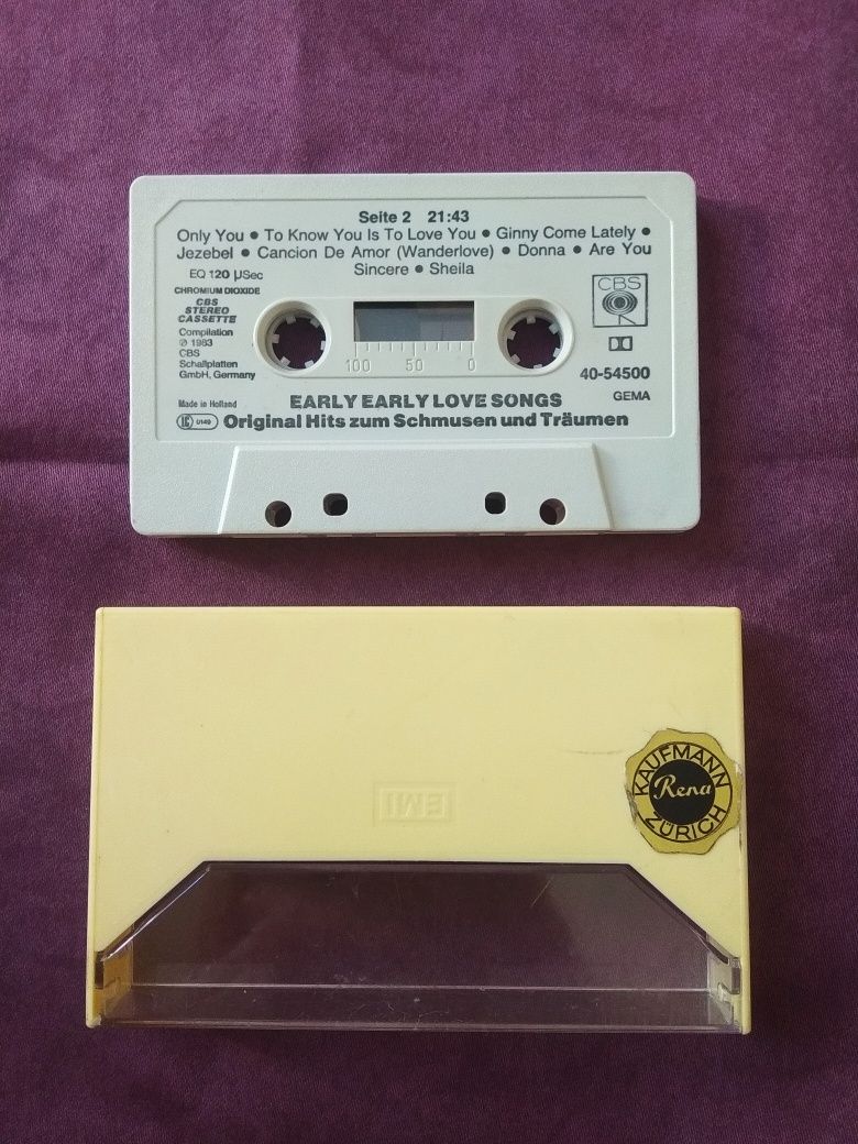 Early, Early Love Songs, аудиокассета кассета с музыкой с песнями