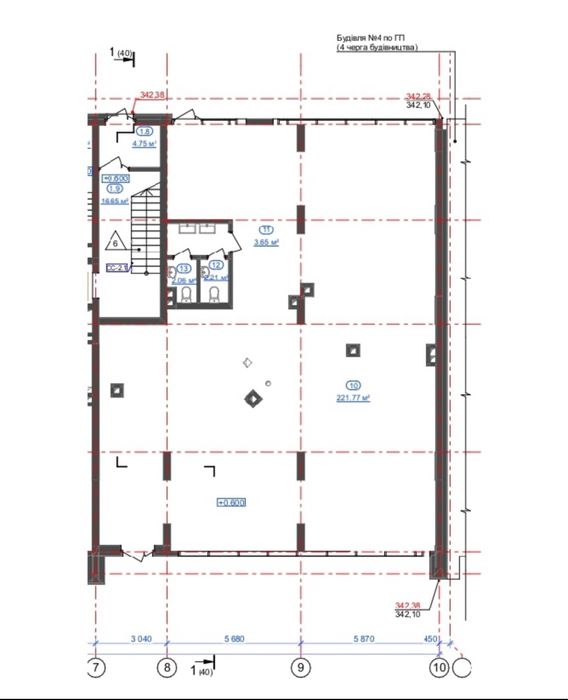Оренда приміщення. 5 $ за м. 223м. Новобудова