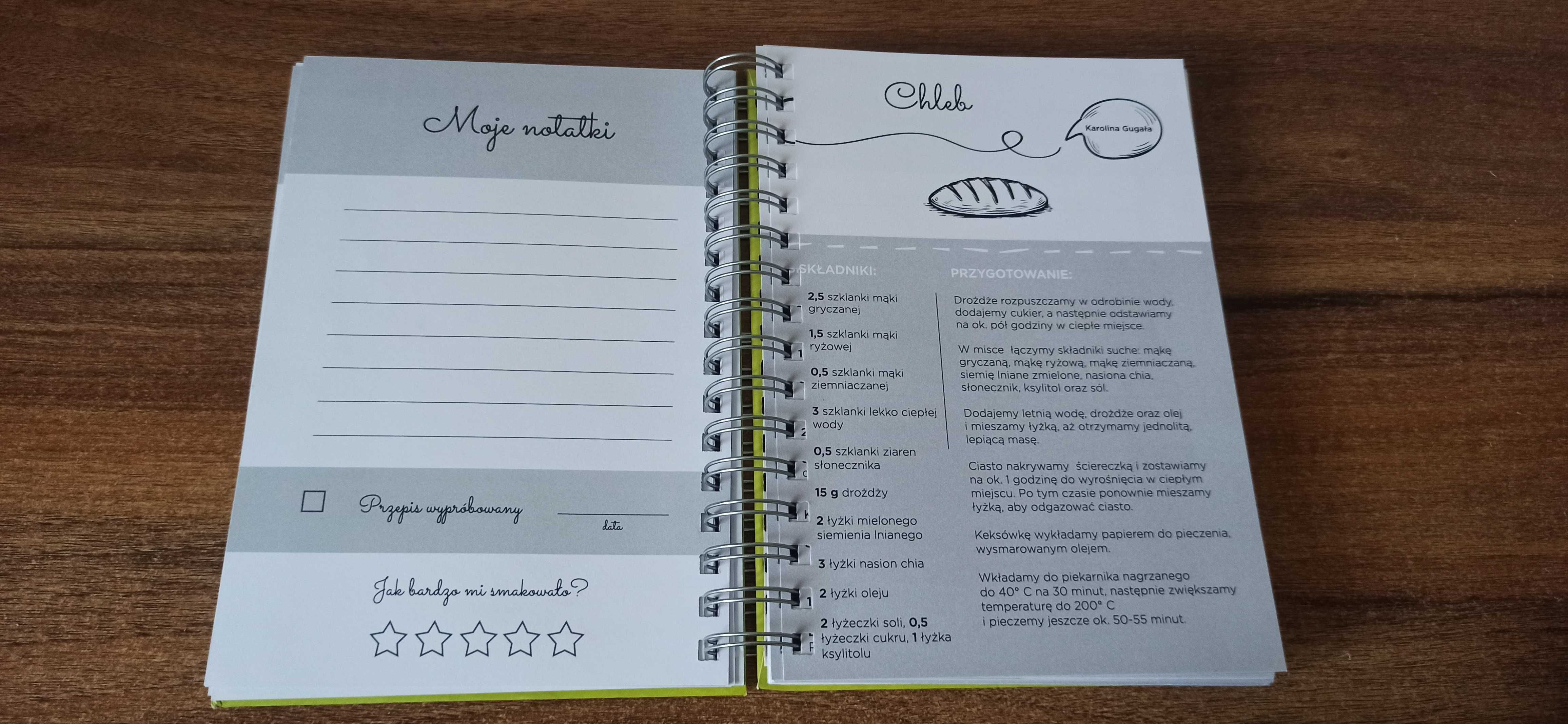 Przepiśnik, Notes na przepisy kucharskie i notatki
