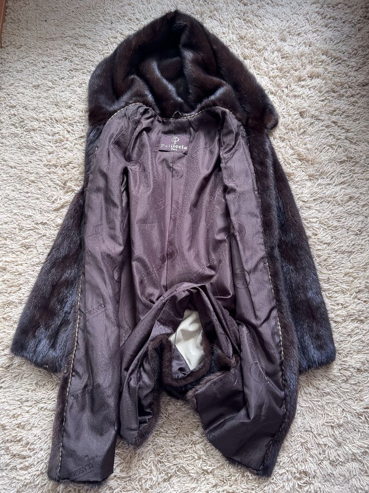 Норкова шуба, модель халат.Норка Греція, Pelliccia Fur.