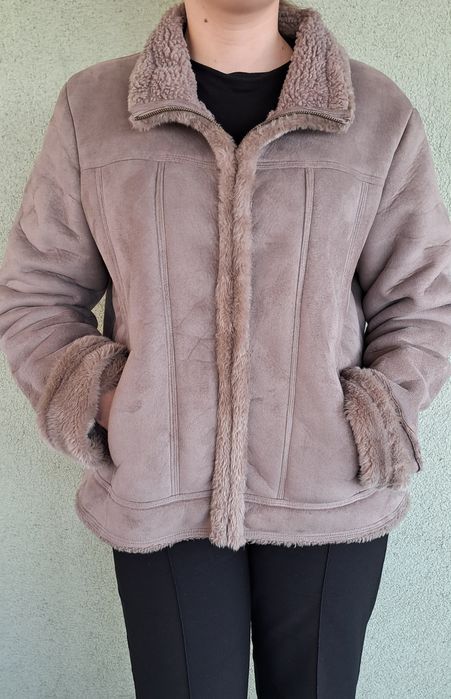 Kożuch, ciepły, oversize rozm XL