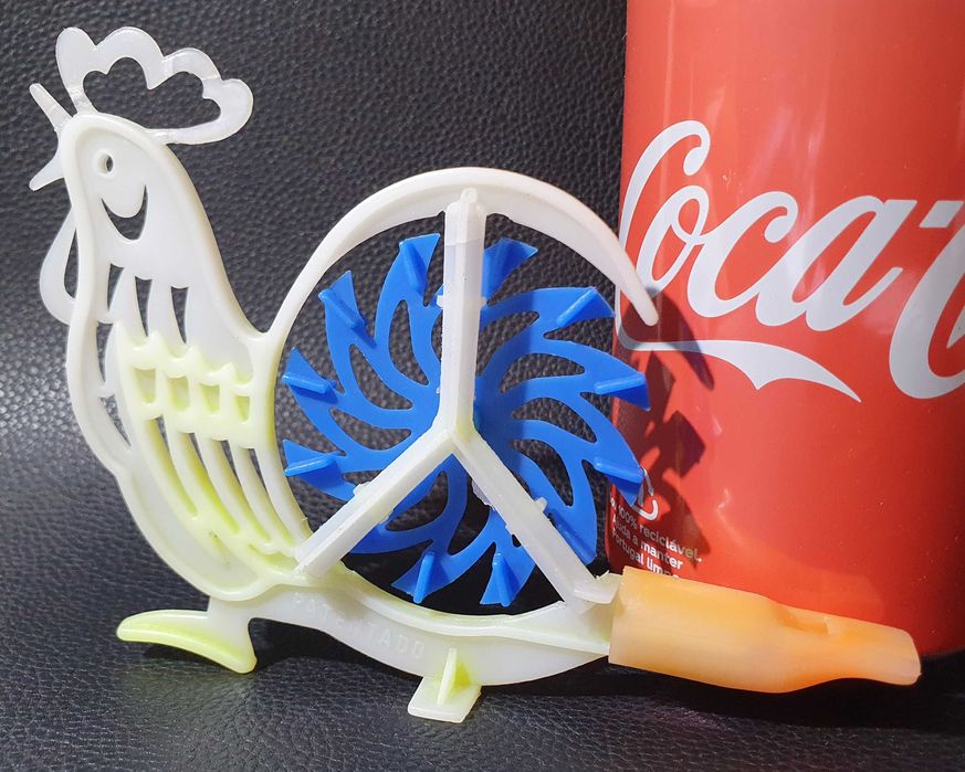 Antigo Apito "Galo com movimento" ~ Brinquedo Português raro ~ Anos 70