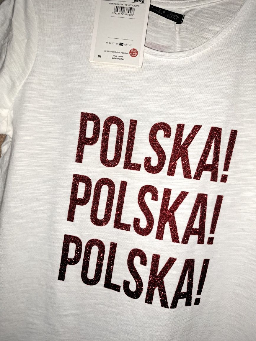 Koszulka kibica Polska dziewczęca 140 Mohito
