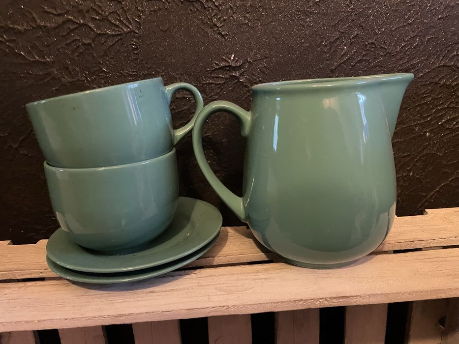 Ceramika Tułowice dzbanek filizanki talerzyki retro vintage