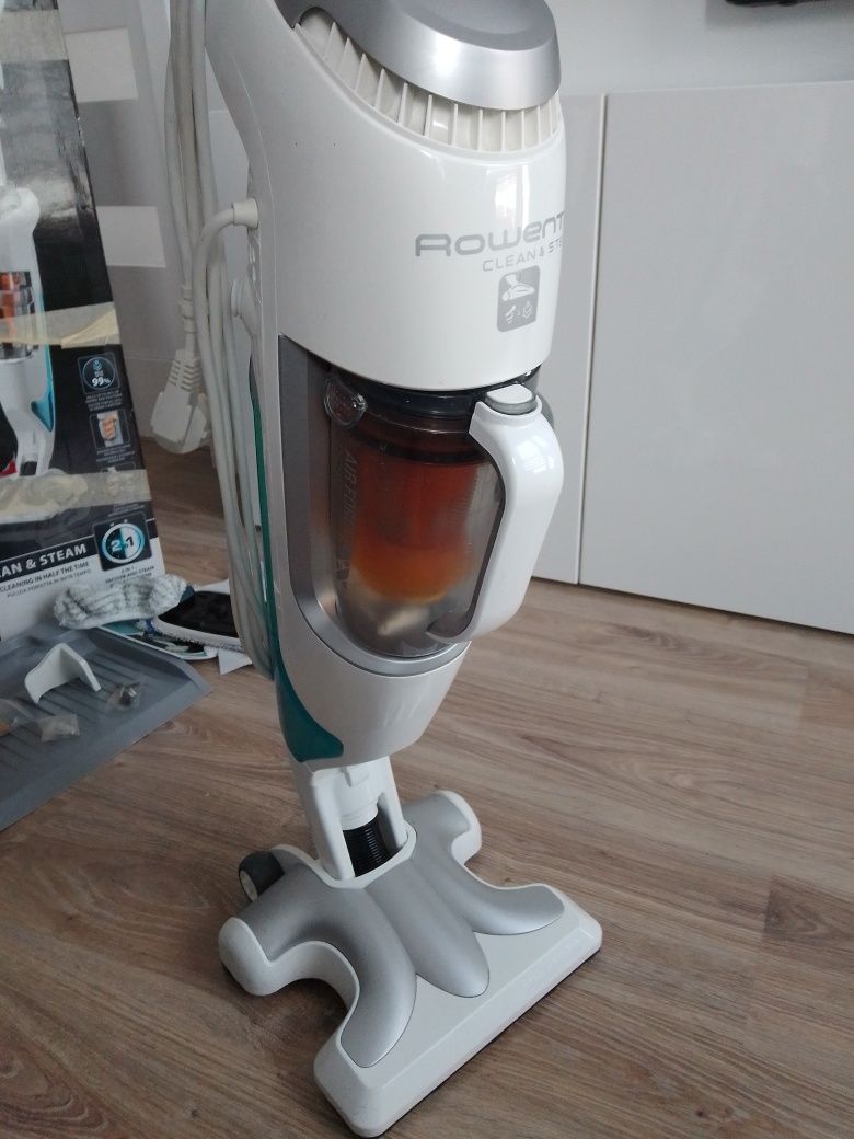 Odkurzacz pionowy mop parowy 2w1 Rowenta RY7557WH Clean&Steam