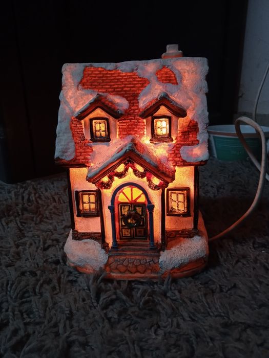 Luminária de uma casa natalícia