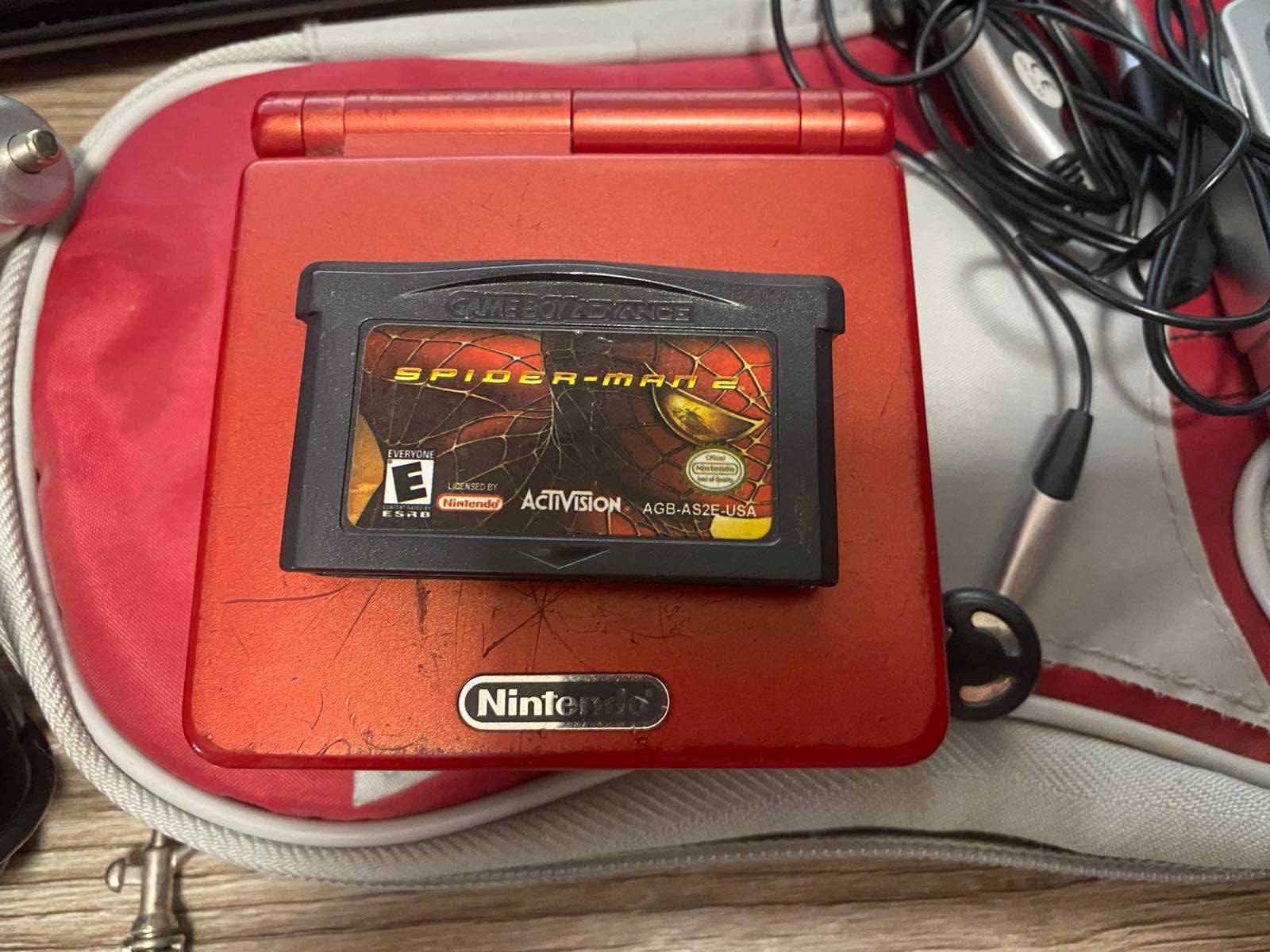 GameBoy Advance SP з зарядним пристроєм, 2 зарядних, гра, навушники