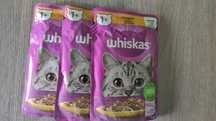 3 saszetki dla kota Whiskas kurczak karma mokra