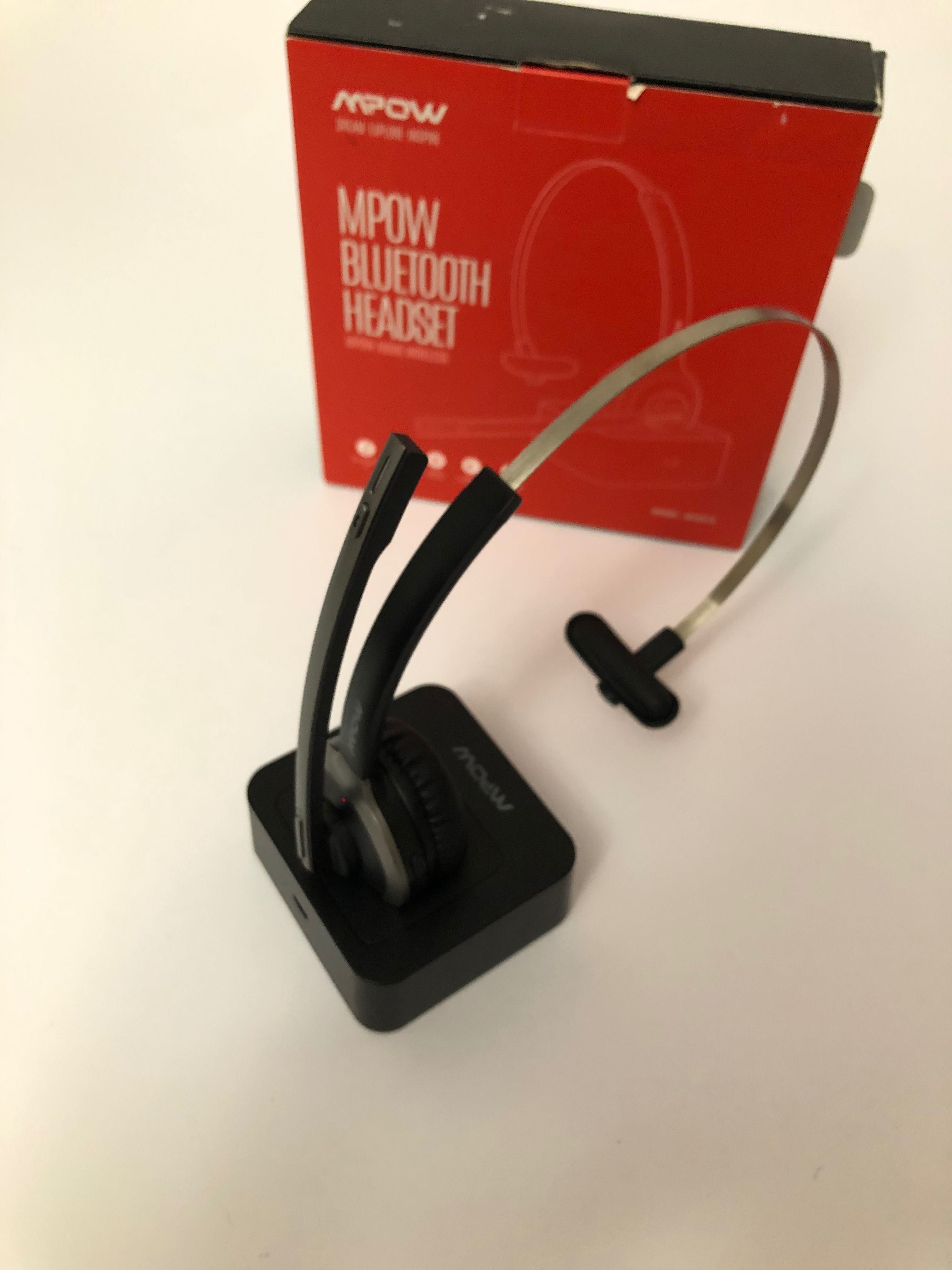 Mpow M5 V5.0 zestaw słuchawkowy Bluetooth ze stacją ładującą