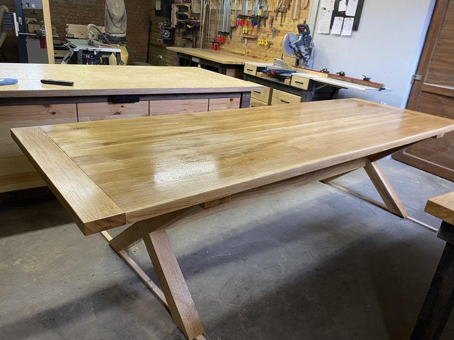 Stół dębowy ogrodowy duży 3m