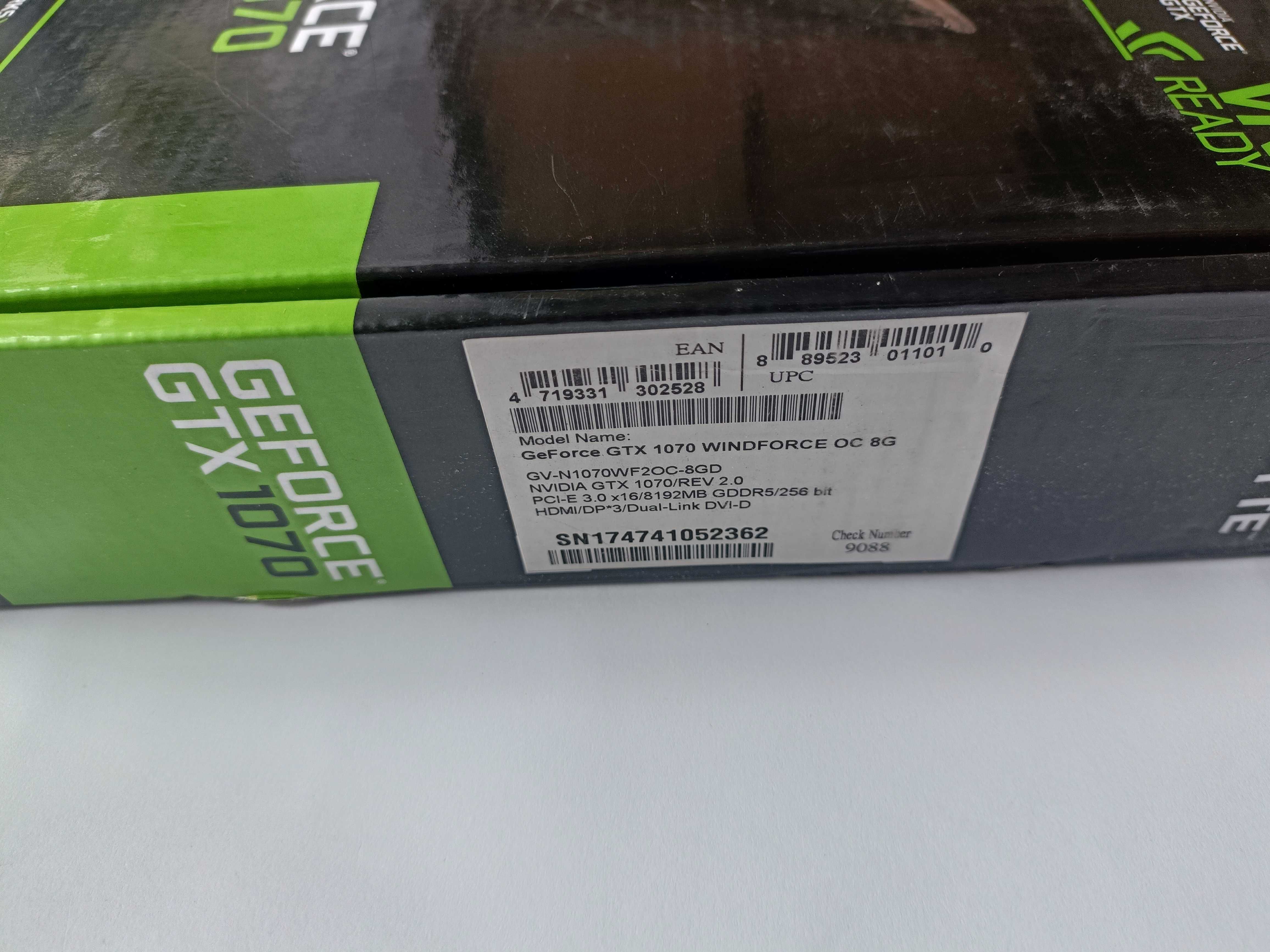 Відеокарта Gigabyte PCI-Ex GeForce GTX 1070 Windforce OC 8GB GDDR5