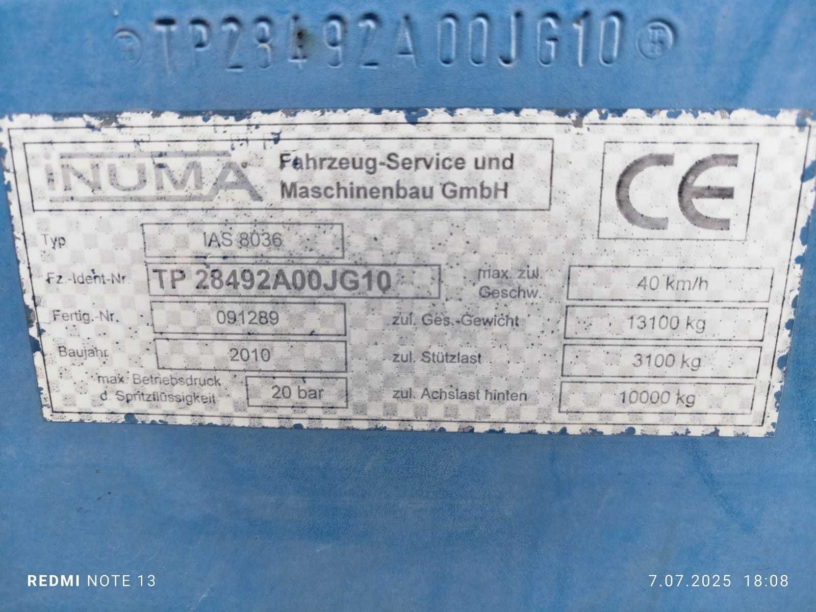 opryskiwacz inuma 8000litrow