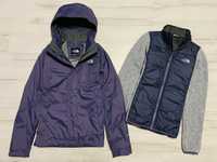 The North Face_HyVent_Kurtka + Polar Zimowa Damska 3w1 Trekkingowa _XS