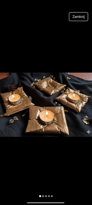 Nowoczesny ,stylowy świecznik poduszka