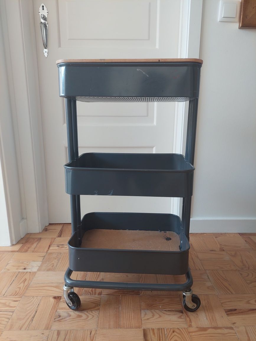 Carrinho cinzento raskog ikea