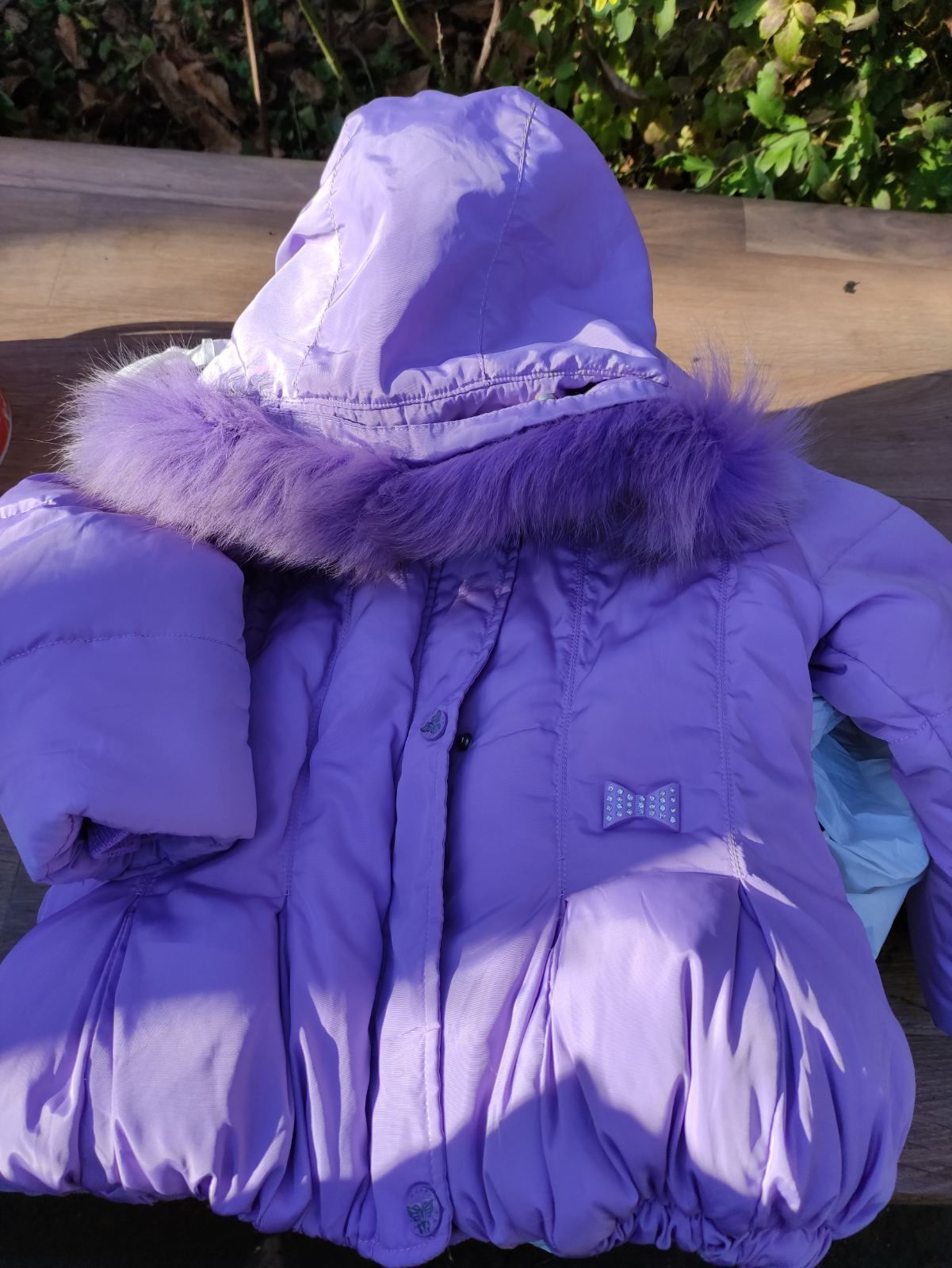 Зимовий комплект для дівчинки куртка пуховик штани теплі