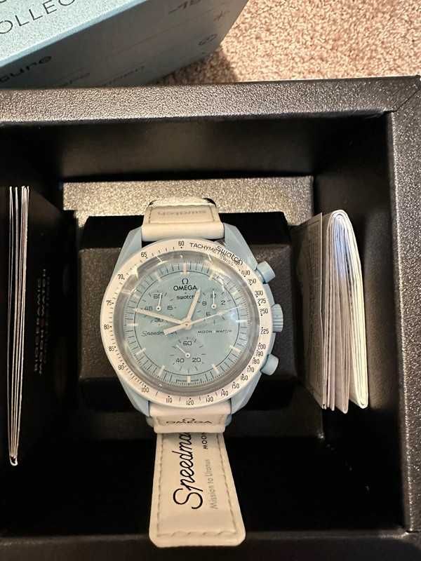 Omega x Swatch Zegarek SO33L100 Uranus - Kosmiczny GPS Tracking 2024