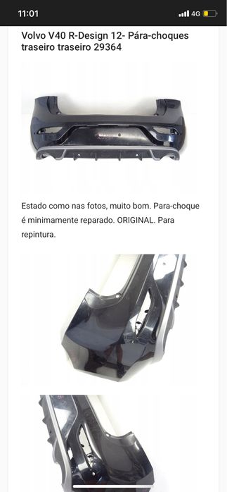 Pára-choques traseiro VOLVO V40 Hatchback (525) D2