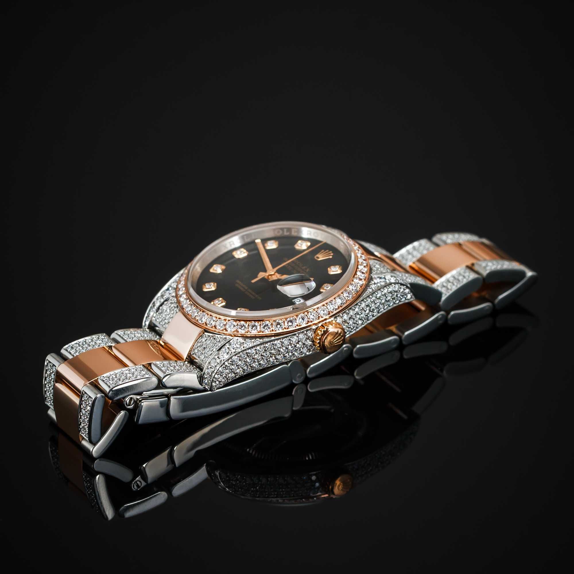 Diamentowy Rolex Datejust 36 różowe złoto