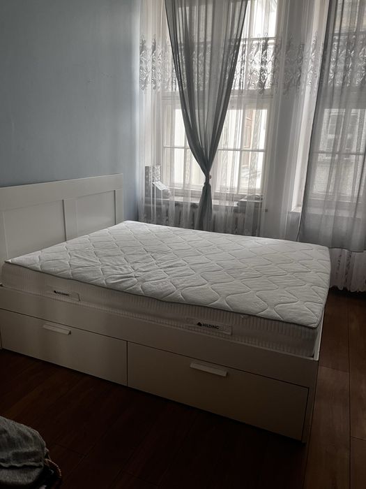 Rama łóżka z szufladami, biały, 160x200 cm | używane