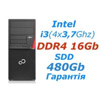 Компьютер DDR4 16Gb, Intel i3-6100(4x3,7Ггц), SSD 480GB, швидкий