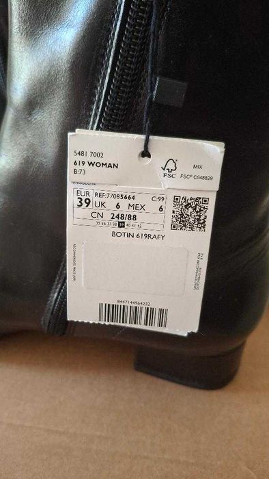 Стильні шкіряні ботинки ботильони черевики від mango 37-38 розмір