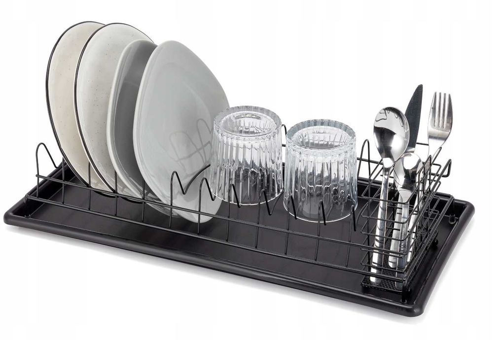 Ociekacz do naczyń sztućców SUSZARKA jednopoziomowa czarna