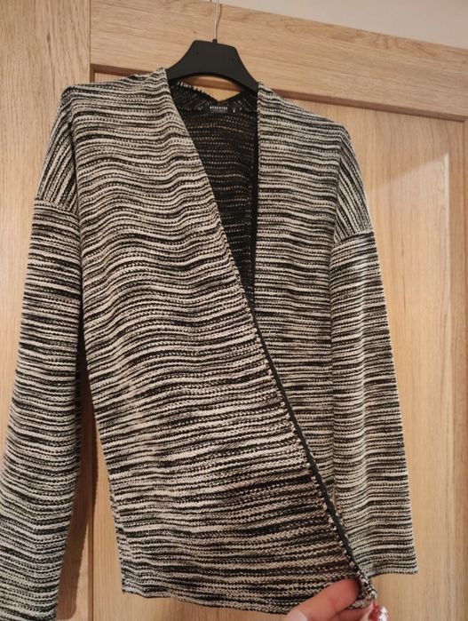 Czarno-szary kardigan/narzutka