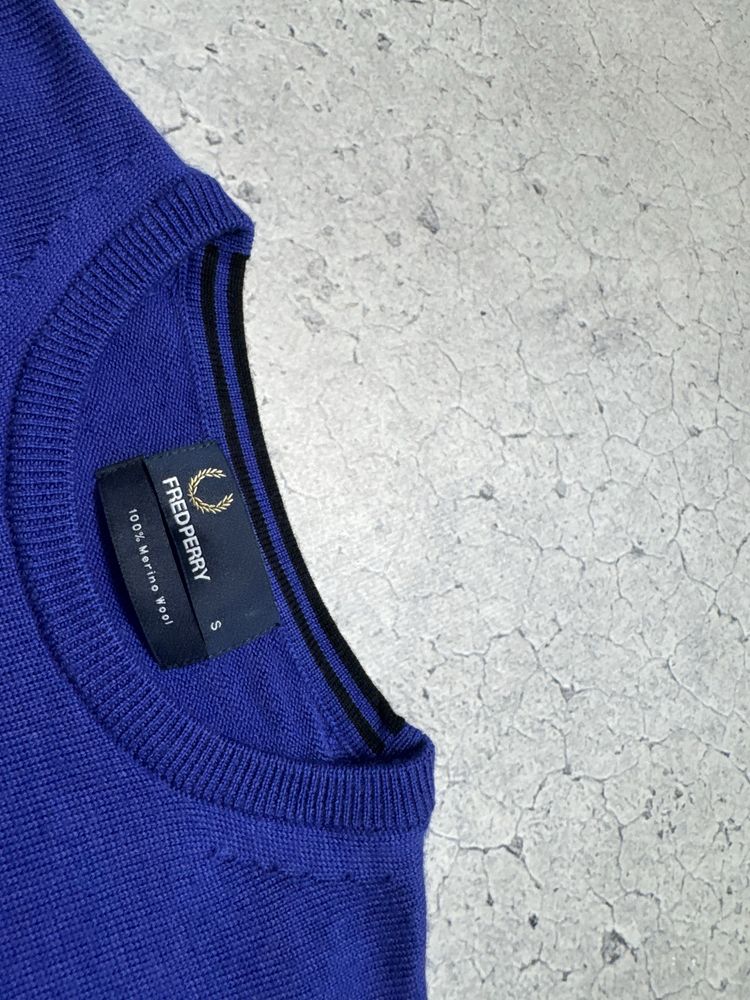 Кофта Свитер Fred Perry Оригинал Идеал Размер S Шерстяной