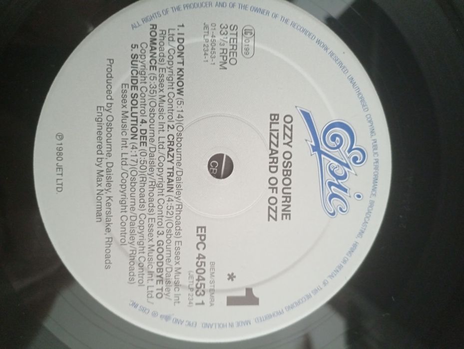 Vinil Ozzy Osbourne  versão original