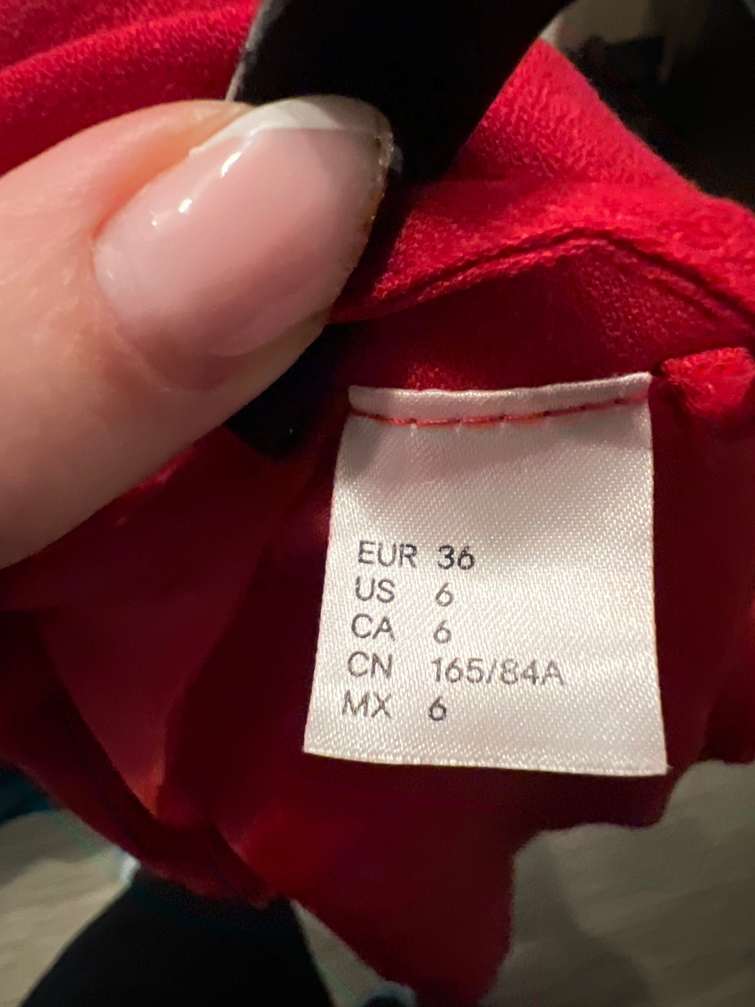 Czerwona narzutka marynarka H&M 36