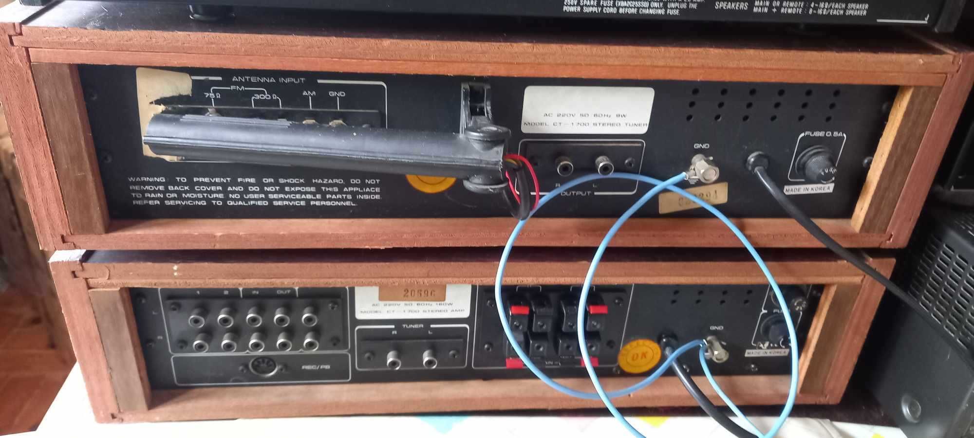 Amplificador e Tuner White Point, anos 70