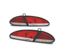 FAROLINS TRASEIROS LED PARA SEAT LEON 1P 04-09 VERMELHO CROMADO