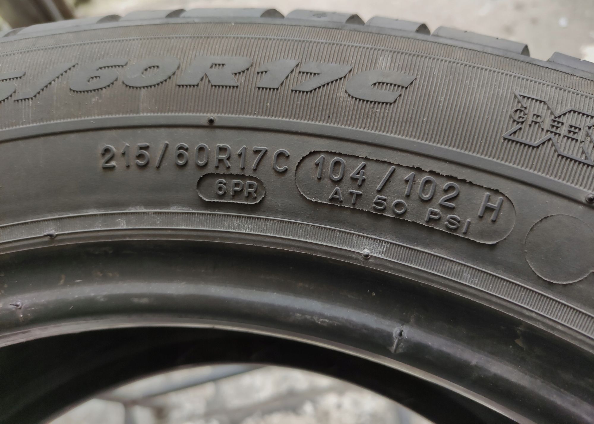 Opona 215/60/17c Michelin 7,04mm 2szt.=400zł L