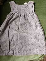 Szara sukieneczka w kropki H&M 86 cm