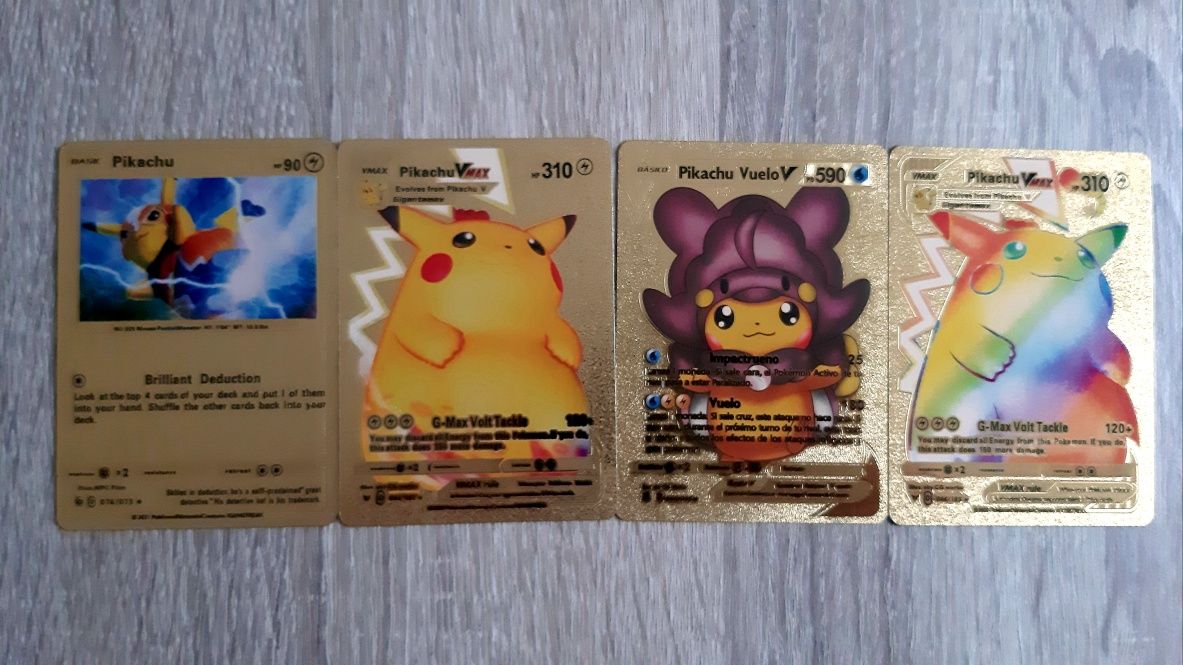 Cartas de Pokemon Gold Pikachu's