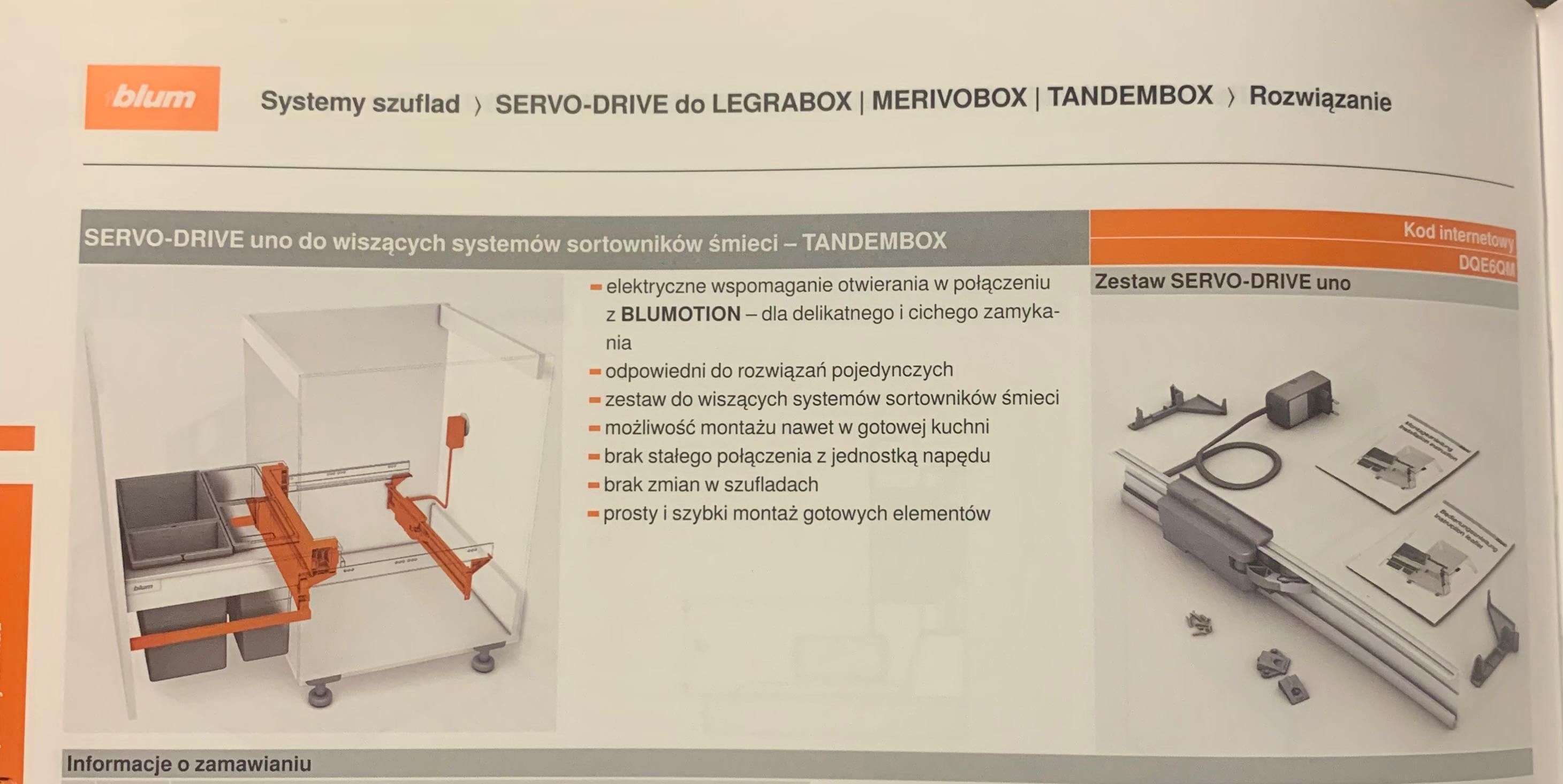 BLUM Servo-Drive uno do sortoników śmieci